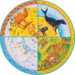 Puzzle z tektury Cztery oblicza ziemi Goki