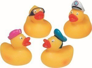 Psikawka, gumowa zabawka, kaczuszki, 4 wzory
