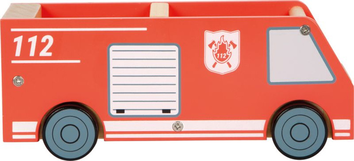 Duża drewniana remiza strażacka z akcesoriami i dźwiękiem Small Foot 