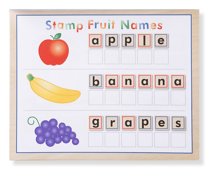 Stemple drewniane Deluxe litery i cyfry Melissa and Doug